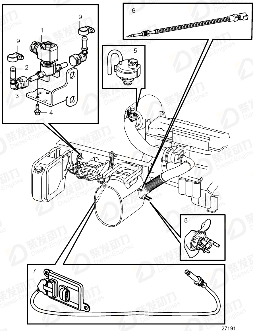 VOLVO Sensor 22827993 Drawing